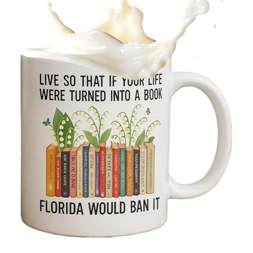 Taza de café de viaje | Taza de café de cerámica para amantes de los libros, 330 ml, original, cerámica, lectura, decoración, idea de regalo para mujeres, hombres, profesores, bibliotecarios, mamá