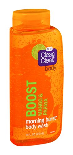 Clean & Clear Boost Mango & Papaya Morning Burst Body Wash, 16 OZ (Pack of 3)