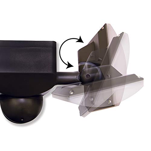 Halo Solar Outdoor Led Light – Motion Sensor – Flood & Security Twin Head Light – 180 Degree Coverage - Bronze #TOP5