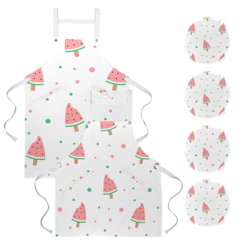 Tablier de cuisine anti-taches pour pâtisserie et maison motif crème glacée