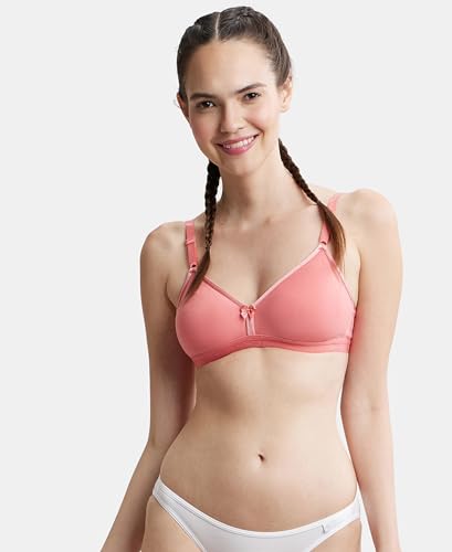 Image of Jockey 1581 Women Wirefree Non Padded Super Combed Cotton Elastane Stretch Everyday Bra with Ultrasoft and Durable Underband
