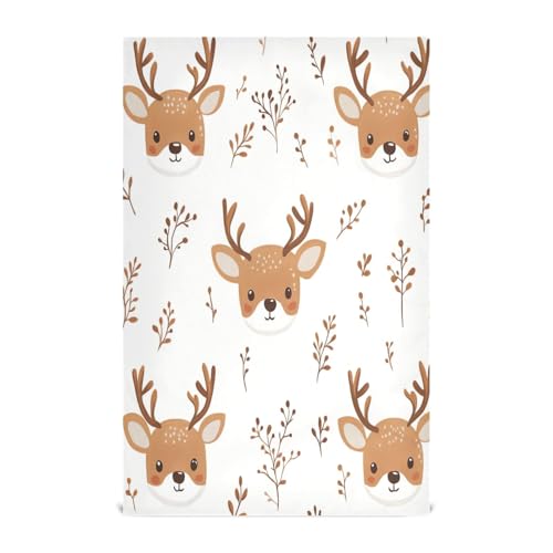 STAYTOP Christmas Deer Kitchen Dish Towel Set,1Pcs Drying Kitchen Towels Tea Towels Gift Set for Drying Cleaning Cooking Baking
