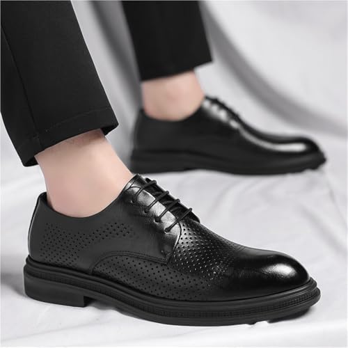 Men's Breathable Hollow Out Dress Shoes Business Casual Oxfords Comfortable Lightweight Slip2