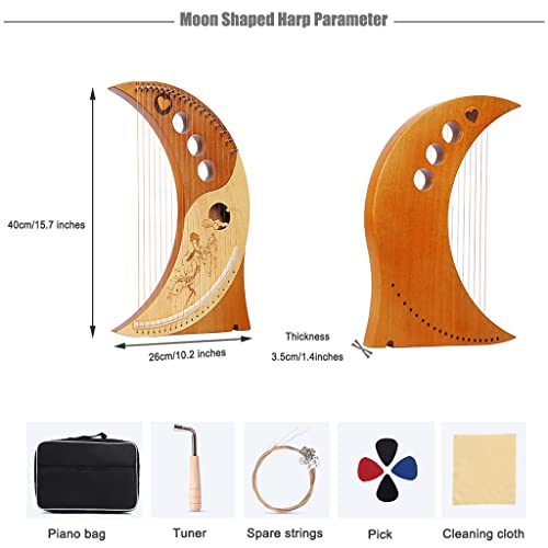Joygood Harp Autoharps Lyre Humanized Design Of The Moon Harps thumb #6