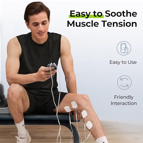 image for AUVON 3-in-1 TENS Unit Muscle Stimulator, EMS Massage Machine with 40 