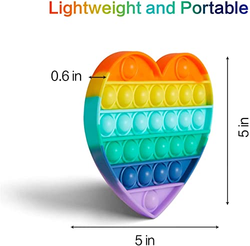 Image of Pop it Fidget Toys for Kids Atcan 1 PCs Rainbow Soft Silicone Toy for Stress Relief Austism Special Needs Develpment Toy Pop it Gift Set for All Age 1 Pcs