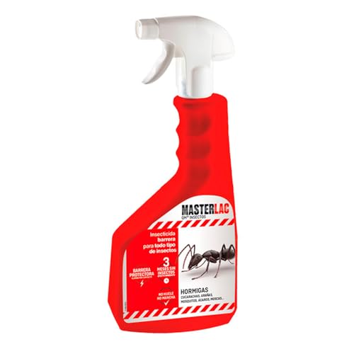 MASTERLAC - Insecticida Barrera de Insectos - 750 ml - Elimina Todo Tipo de Insectos del Hogar - Eficacia Total durante 3 Meses - Elimina y Evita Nuevas Infestaciones - Fácil de Usar - Secado Rápido