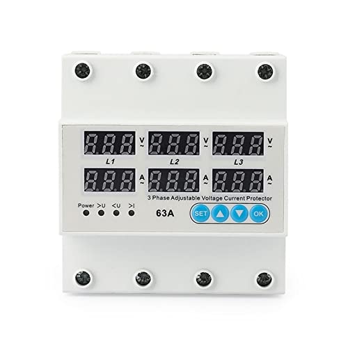 Protector de voltaje trifásico 220V para proteger motores y maquinaria taller MOBYAT