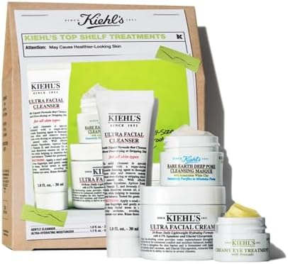 Kiehl's Top Shelf Treatments Set, Ultra Facial Cleanser 30ml, Rar...