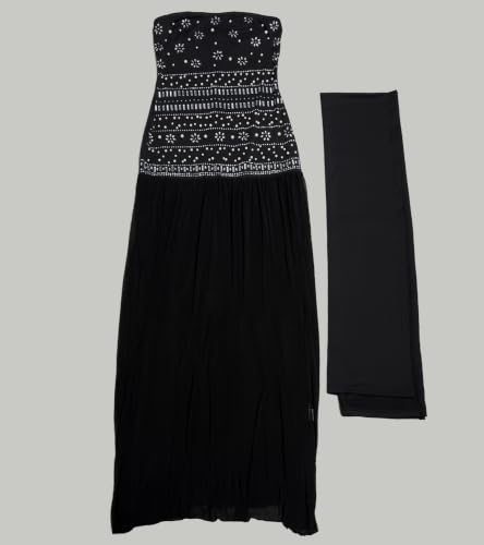 Image of PORRCEY Women's Sexy Rhinestone Mesh See Through Party Night Prom Dress
