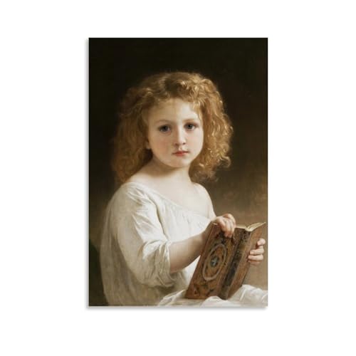Impression sur toile Bouguereau The Story Book chef-d'œuvre d'art canvas