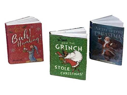 10 Best Dollhouse Christmas Gifts That Will Delight Any Child 9 Melody Jane Dolls Houses Dollhouse 3 Christmas Books with Pages Miniature Bookshelf Nursery Accessory