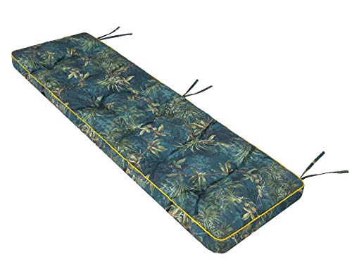 PillowPrim Bankkissen Bankauflage Auflage Kissen Polster Bankpolster Outdoor - Bankauflage Auflage für Bänke in Haus und Garten Sitzkissen 120x50 Grüne Wiese Cover