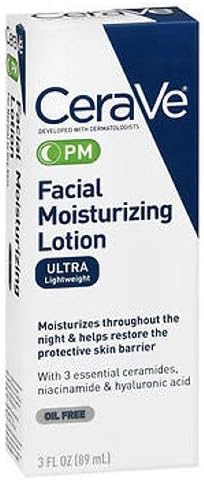 CeraVe Moisturizing Facial Lotion PM ZNzXvix, 3 Ounce, 2 Pack