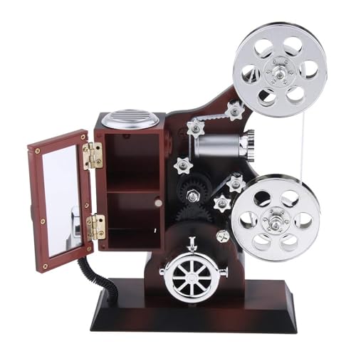 Image of AUGEN Exclusive Music Box Musical 360 rotatable Carousel Children's Wooden Men and Women Birthday Creative Christmas Valentine's Day Gift Home Decoration (Projector)