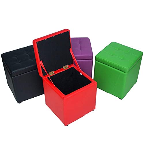 Pouf cube en cuir : optimisez vos petits espaces avec rangement - 7