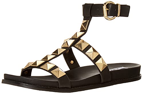 Steve Madden Women s Daft Flat Sandal, Black, 8.5