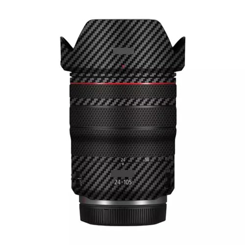 Skin Lens Camera Accessories Vinyl Wrap Body Protective Film Sticker Protector Decals para Canon RF 24-105mm F4 L is USM 24-105 4 (Carbon Fiber Black)