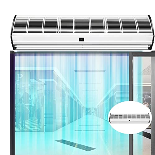 YANXI Kommerzielle Luftvorhang, Leiser Innenluftschleier, Wandmontage Türluftschleier Natürlicher Wind Leichtgewicht Staubdicht Wärmeisolierung Hohes Luftvolumen Geringes Rauschen Mit Fernbedienung Cover