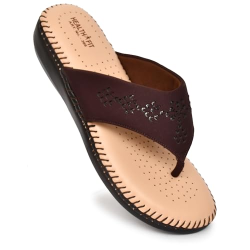 Image of HEALTH FIT Extra Soft Orthopedic Slippers /Doctor Chappal & Footwear with Memory Foam For Women Footwear