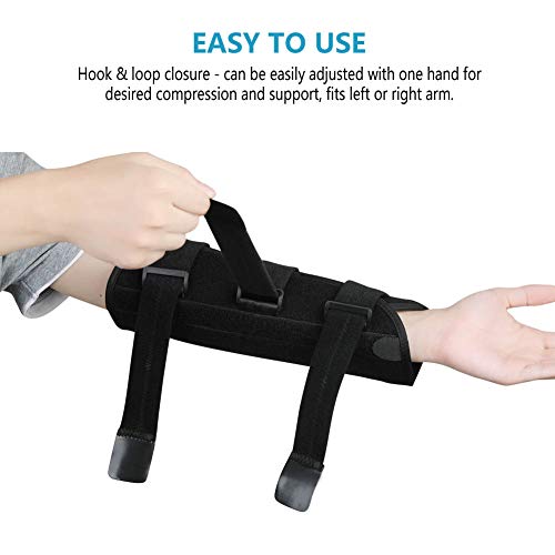 image for fibee Adult Elbow Immobilizer Stabilizer, Adjustable Compression Elbow
