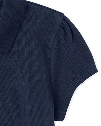 The Children's Place Girls Short Sleeve Ruffle Pique Polo,Tidal 5 Pack,L (10/12)3
