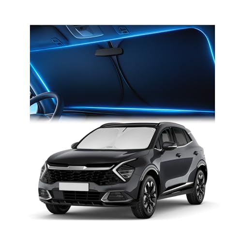 Windshield Sunshade for Kia Sportage 2023 2024 2025 2026 - Innovative No-Light-Pass Technology...