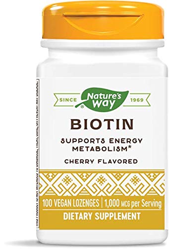 NATURE'S WAYBiotin - 1000 mcg - 100 Lozenges (Pack of 2)