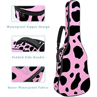 Housse de transport étanche pour guitare avec bandoulière réglable en peau de vache rose laiteux et noir, Multicolor 01… - Les Beatles, Paul McCartney, John Lennon, RIngo Starr, George Harrison Housse de transport étanche pour guitare avec bandoulière réglable en peau de vache rose laiteux et noir, Multicolor 01… – Image 4