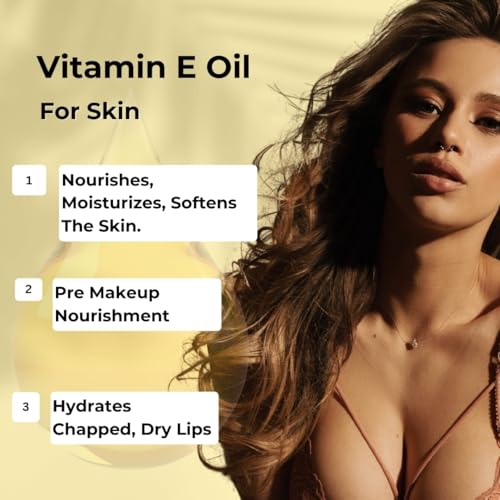 Image of Vitamin E Oil 50ml Cold Pressed 100% Pure & Natural For Face, Hair, Skin, Body