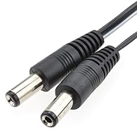 kenable 2.1mm x 5.5mm DC Connector Lead Male to Male Power Cable 1m [1 metres] CCTV Cables & Reels Black / 1m 1m, 1 metres Long Lead, Cord, Wire,