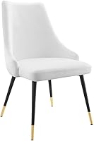 Vista 69 de Modway EEI-3907-GRY Adorn - Silla auxiliar de comedor de terciopelo copetudo, color gris