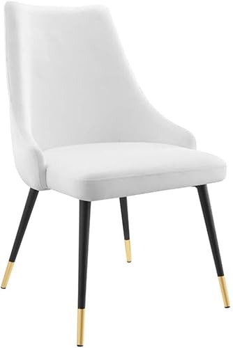 Miniatura 17 de Modway EEI-3907-MIN Adorn - Silla auxiliar de comedor de terciopelo copetudo, color menta Menta,Negro