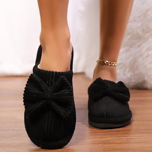 Cute Slippers for Women Indoor and Outdoor Cozy Soft Bow Womens Slippers with Memory Foam Anti-Skid Sole Slides House Bedroom Shoes Comfy Trendy Gift Slipper3