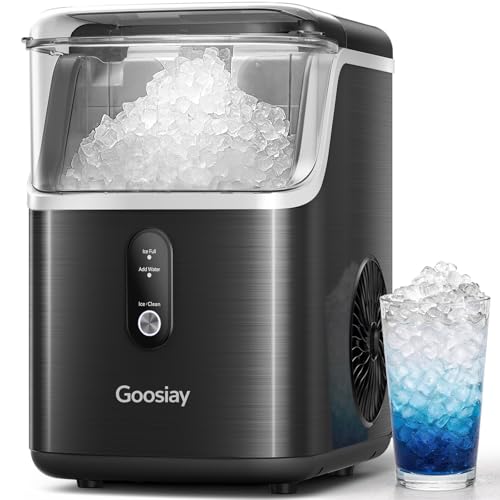 Fabricadora de hielo nugget portátil, 33 lbs/24h, acero inox miniatura 1
