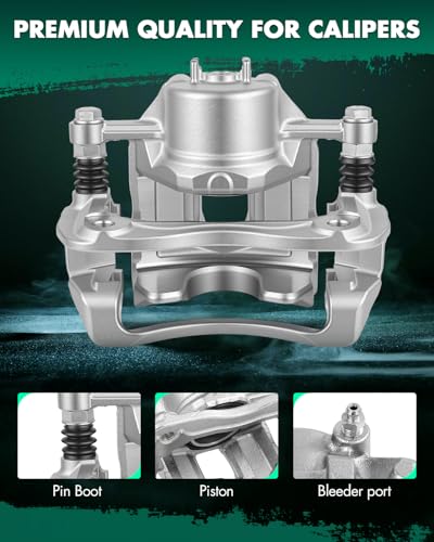 Image of SCITOO Front Driver & Passenger Disc Brake Calipers 19B6794 19B6795 For Hyundai For Accent 2018-2022,For Kia For Rio 2012-2022,With Bracket 2PCS