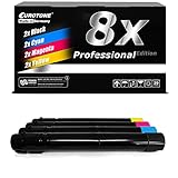 Contenu de la livraison et portée: 8x Toner (2x Black/Noir avec chaque env. 18.000 pages, 2x Cyan avec chaque env. 12.000 pages, 2x Yellow/Jaune avec chaque env. 12.000 pages, 2x Magenta/Rouge avec chaque env. 12.000 pages), Informations sur la gamme à 5% de couverture