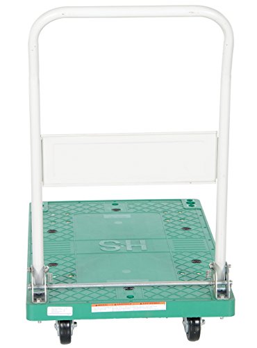 Vestil Fpt-2133 Plastic Platform Truck With Fold Down Handle, 500 Lbs Capacity, 33" Length X 21" Width X 6-1/2" Height Deck #TOP3