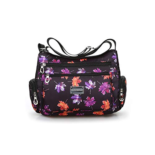 Image of NOTAG Crossbody Bags for Women Nylon Shoulder Bag Floral Multi-Pocket Purses and Handbags