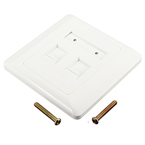 Panneau De Prise De Réseau D'Ethernet De Plat De Visage De Mur De Rj45 Cat6 avec 2 Ports