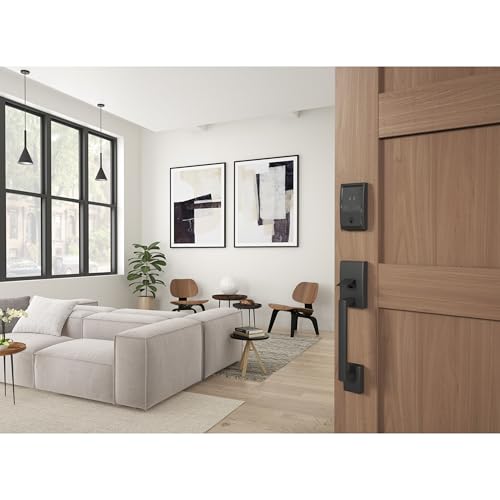 Image of Schlage Encode Plus Smart Wi-Fi Lock for Front Door, Keyless Entry Deadbolt, Unlock with Apple Watch, Built-in WiFi and App Control, Easy Install, Alexa & Apple HomeKit Compatible, Matte Black