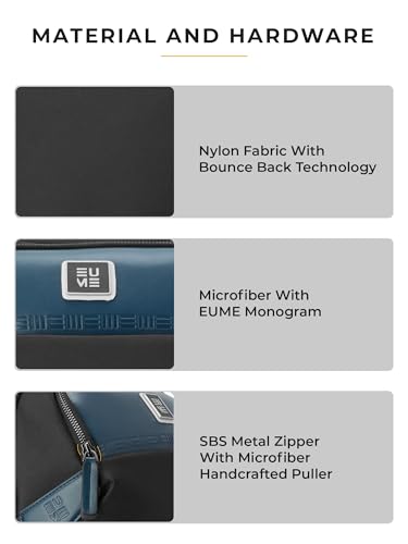 Image of EUME Gravon Laptop Backpack for Men & Women | 15.6 Inch Laptop Sleeve | 25L Water Resistant Premium Nylon & Microfiber Vegan Leather | Lightweight & Multipurpose | For Office Work & Travel