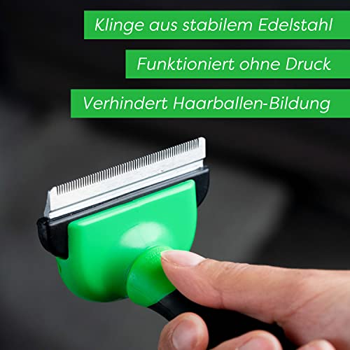 FinoPet Katzenbürste Langhaar & Kurzhaar - Unterfellbürste Katze für Schonende Fellpflege - Katzen Bürste für Unterwolle - Effiziente Katzenbürste Unterfell Entferner für Langhaar Rassen (Grösse S)