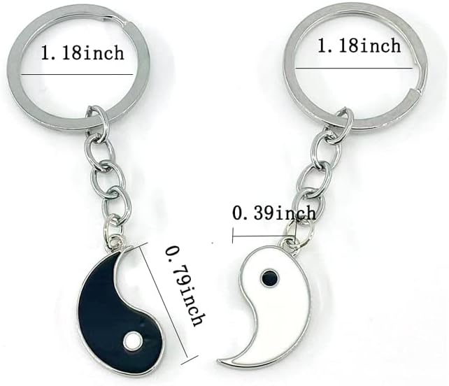 Miniatura 3 de Llavero de regalo para pareja, novio, novia, Yin Yang, regalo de aniversario, regalo de Navidad para marido, esposa, mejor amiga, mujeres, regalos