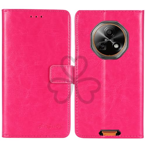 TienJueShi Rosa Book Stand Retro Flip Leather Protector Phone Wallet Gel Cover Etui TPU Silicone Case For DOOGEE Fire 5 Pro 6.6 