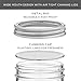 JoyJolt 8 Oz Mason Jars With Lids, Labels and Measures! 6-Pack Wide Mouth Mason Jars, Glass Jar with Lid and Band. Airtight Canning Jars, Overnight Oats Jars, Salad Jars, Sourdough Starter Jar