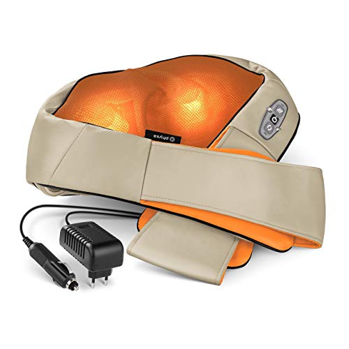 Physa Appareil De Massage Pour La Nuque Masseur Shiatsu Épaules Cou Et Cervicales PHY-24NM-5 (Pour La Nuque Et Les Épaules, 8 Têtes De Massage, 2 Sens De Rotation, Fonction Chauffante, Beige) Cover