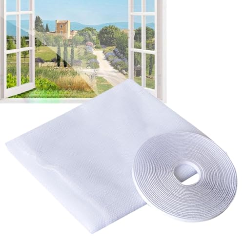 Missmisq Malla Mosquitera Para Ventanas,Malla Finas Contra Insectos para Puertas y Ventanas - Repuesto Invisible Para Sala Terraza Baño Dormitorio Cocina Garaje Casa Coche