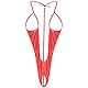 VicSec Damen Sexy Lingerie Nachtwäsche Dessous Babydoll Wetlook Teddy Oen Ouvert Tieer V-Ausschnitt Reizwäsche Neckholder Rückenrei Unterwäsche Stringbody, F, Rot
