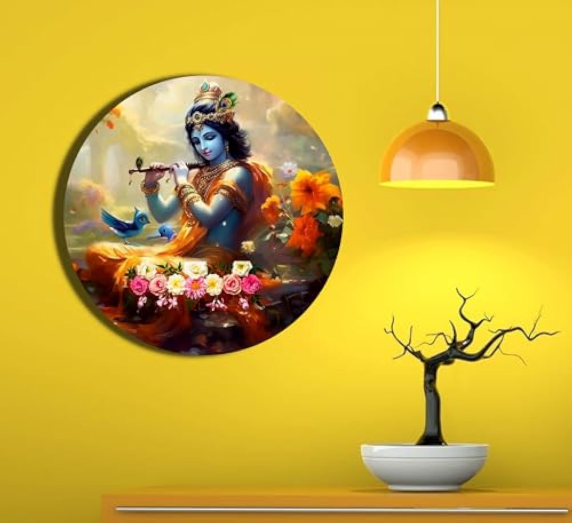 Lord Madhava Art Plate, Decorative Ceramic Gift
